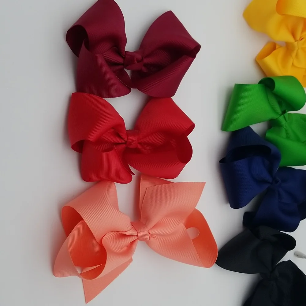Hair Accessories 8pc Lot Bows and Fabric Flower